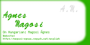 agnes magosi business card